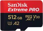 Memoria Micro SD SanDisk Extreme PRO SDXC 512GB con Adaptador SD