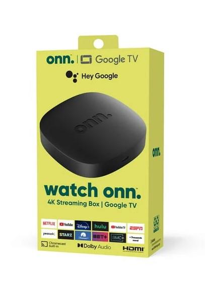 ONN.  - 4K Streaming Box con Google TV y Control Remoto